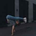 man doing handstand